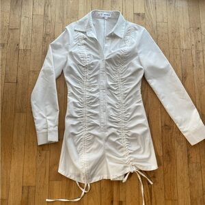 Super down size small white button down dress.